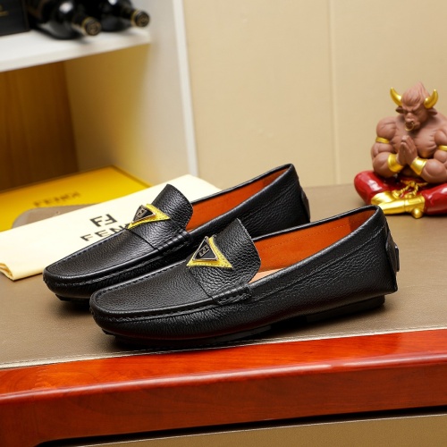 Replica Fendi Leather Shoes For Men #1230555 $68.00 USD for Wholesale