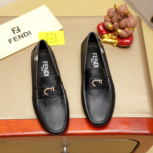 Wholesale Fendi Leather Shoes For Men #1230556 $68.00 USD, Wholesale Quality Replica Fendi Leather Shoes