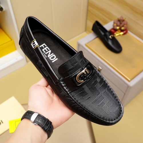 Replica Fendi Leather Shoes For Men #1230556 $68.00 USD for Wholesale