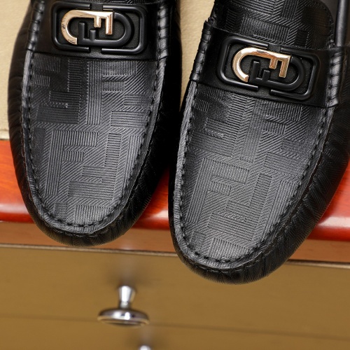 Replica Fendi Leather Shoes For Men #1230556 $68.00 USD for Wholesale