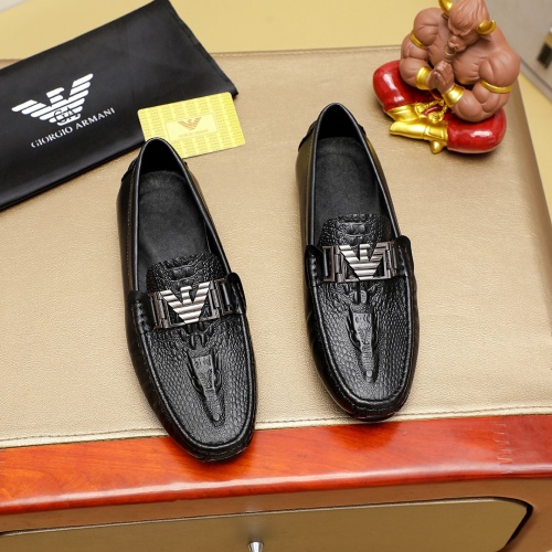 Wholesale Armani Leather Shoes For Men #1230693 $68.00 USD, Wholesale Quality Replica Armani Leather Shoes