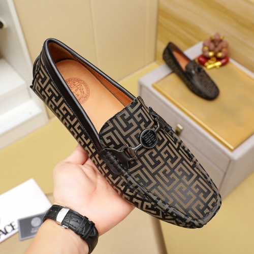 Replica Versace Leather Shoes For Men #1230704 $68.00 USD for Wholesale