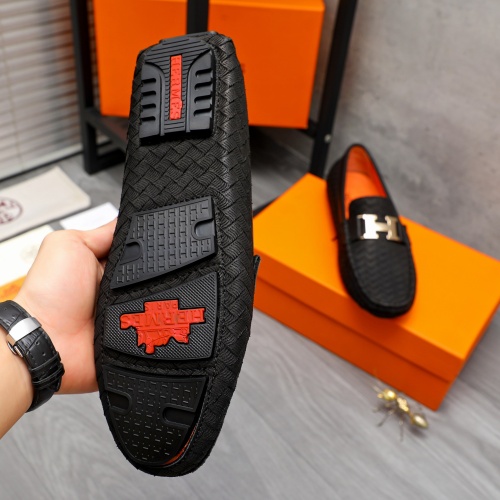 Replica Hermes Leather Shoes For Men #1230705 $68.00 USD for Wholesale