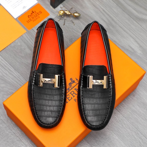 Wholesale Hermes Leather Shoes For Men #1230706 $68.00 USD, Wholesale Quality Replica Hermes Leather Shoes