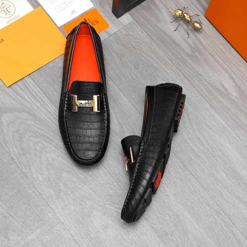 Replica Hermes Leather Shoes For Men #1230706 $68.00 USD for Wholesale