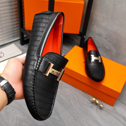 Replica Hermes Leather Shoes For Men #1230706 $68.00 USD for Wholesale