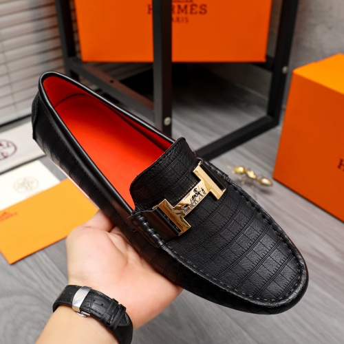 Replica Hermes Leather Shoes For Men #1230706 $68.00 USD for Wholesale