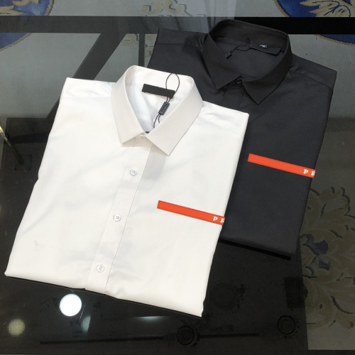 Replica Prada Shirts Short Sleeved For Men #1230737 $42.00 USD for Wholesale