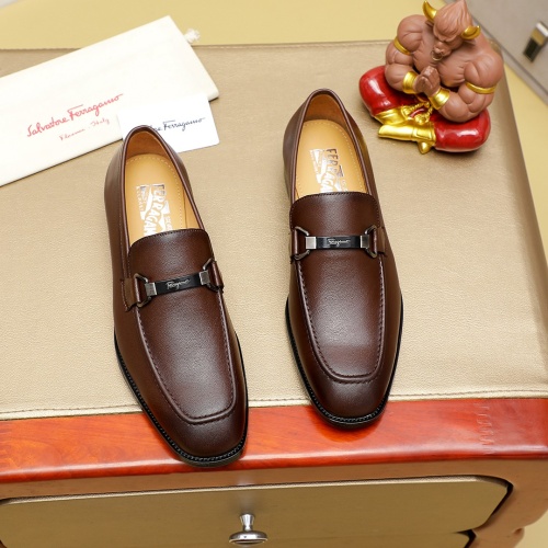 Wholesale Salvatore Ferragamo Leather Shoes For Men #1230742 $85.00 USD, Wholesale Quality Replica Salvatore Ferragamo Leather Shoes