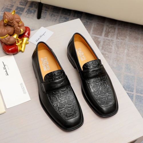 Wholesale Salvatore Ferragamo Leather Shoes For Men #1230746 $85.00 USD, Wholesale Quality Replica Salvatore Ferragamo Leather Shoes