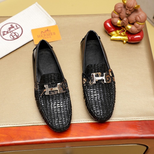 Wholesale Hermes Leather Shoes For Men #1230747 $68.00 USD, Wholesale Quality Replica Hermes Leather Shoes