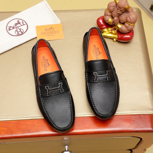 Wholesale Hermes Leather Shoes For Men #1230748 $72.00 USD, Wholesale Quality Replica Hermes Leather Shoes