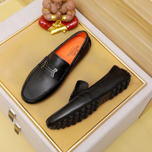 Replica Hermes Leather Shoes For Men #1230748 $72.00 USD for Wholesale