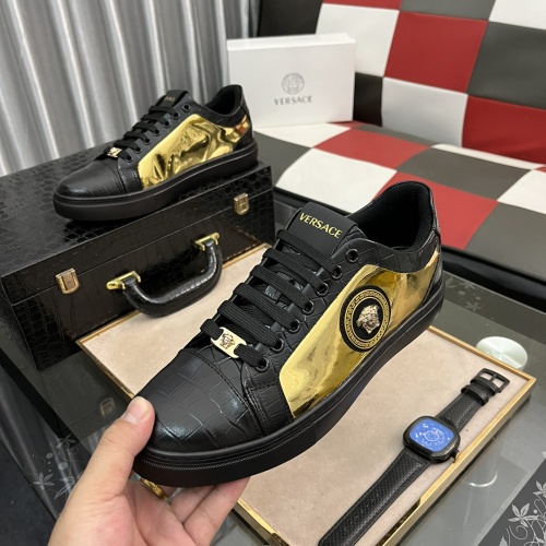 Wholesale Versace Casual Shoes For Men #1230786 $72.00 USD, Wholesale Quality Replica Versace Casual Shoes