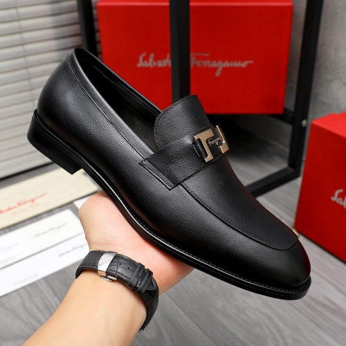 Replica Salvatore Ferragamo Leather Shoes For Men #1230816 $82.00 USD for Wholesale