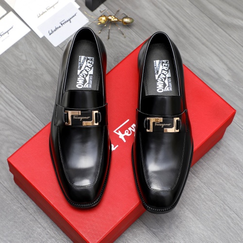 Replica Salvatore Ferragamo Leather Shoes For Men #1230817 $82.00 USD for Wholesale