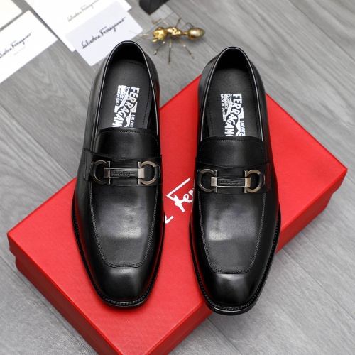 Replica Salvatore Ferragamo Leather Shoes For Men #1230847 $82.00 USD for Wholesale