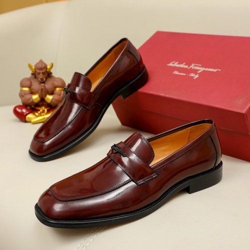 Wholesale Salvatore Ferragamo Leather Shoes For Men #1230865 $85.00 USD, Wholesale Quality Replica Salvatore Ferragamo Leather Shoes