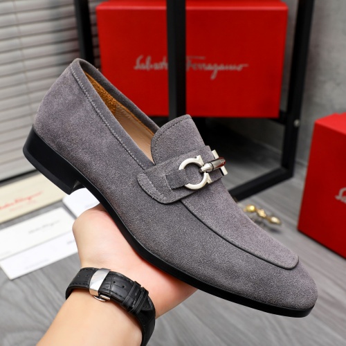 Replica Salvatore Ferragamo Leather Shoes For Men #1230898 $102.00 USD for Wholesale