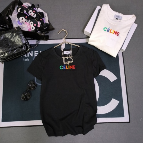 Wholesale Celine T-Shirts Short Sleeved For Women #1231023 $32.00 USD, Wholesale Quality Replica Celine T-Shirts