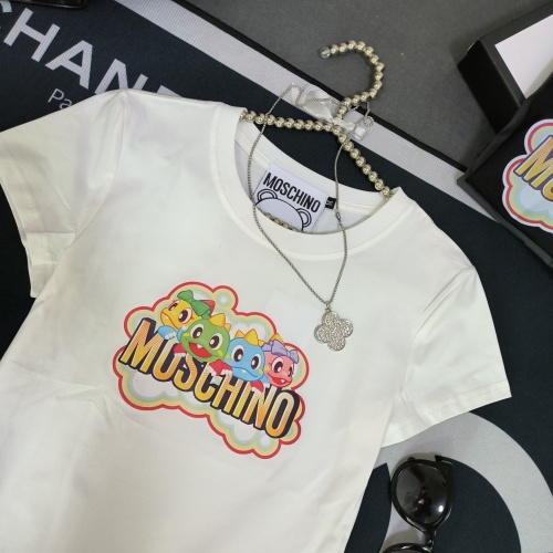 Replica Moschino T-Shirts Short Sleeved For Women #1231037 $32.00 USD for Wholesale