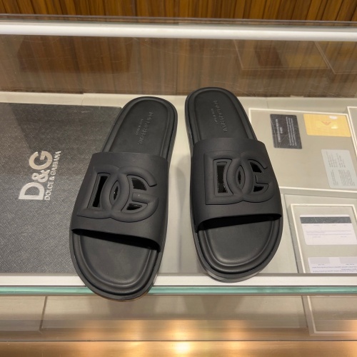 Wholesale Dolce &amp; Gabbana D&amp;G Slippers For Men #1231122 $48.00 USD, Wholesale Quality Replica Dolce &amp; Gabbana D&amp;G Slippers