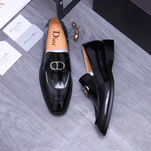 Replica Christian Dior Leather Shoes For Men #1231213 $105.00 USD for Wholesale