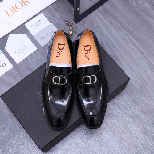 Replica Christian Dior Leather Shoes For Men #1231213 $105.00 USD for Wholesale