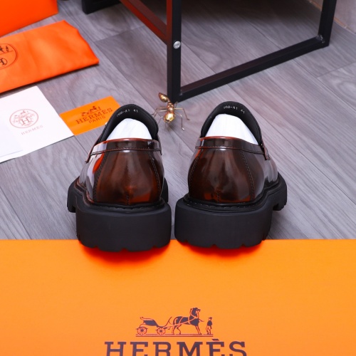 Replica Hermes Leather Shoes For Men #1231224 $118.00 USD for Wholesale