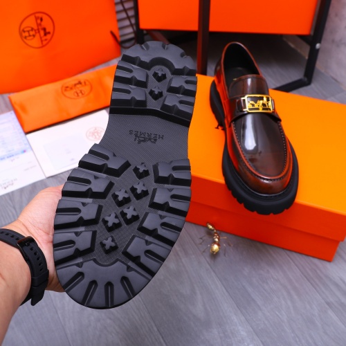 Replica Hermes Leather Shoes For Men #1231226 $118.00 USD for Wholesale