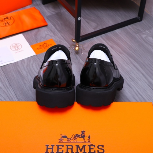 Replica Hermes Leather Shoes For Men #1231227 $118.00 USD for Wholesale