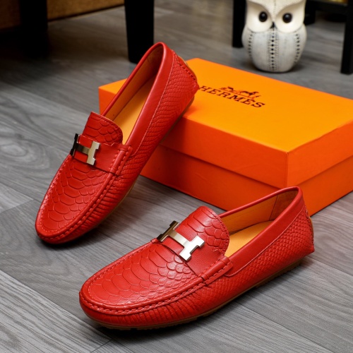 Wholesale Hermes Leather Shoes For Men #1231629 $68.00 USD, Wholesale Quality Replica Hermes Leather Shoes