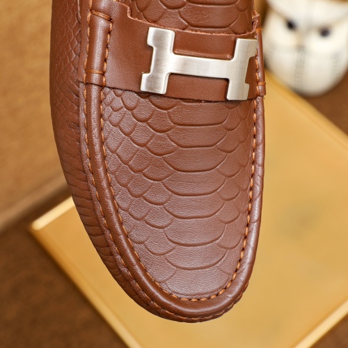 Replica Hermes Leather Shoes For Men #1231630 $68.00 USD for Wholesale