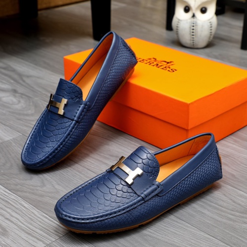 Wholesale Hermes Leather Shoes For Men #1231633 $68.00 USD, Wholesale Quality Replica Hermes Leather Shoes