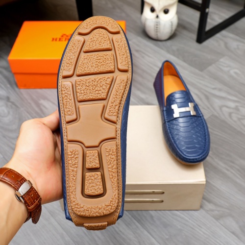 Replica Hermes Leather Shoes For Men #1231633 $68.00 USD for Wholesale