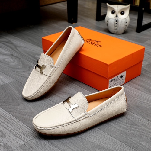 Wholesale Hermes Leather Shoes For Men #1231640 $68.00 USD, Wholesale Quality Replica Hermes Leather Shoes