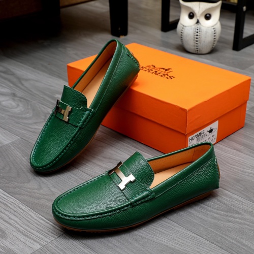 Wholesale Hermes Leather Shoes For Men #1231650 $68.00 USD, Wholesale Quality Replica Hermes Leather Shoes