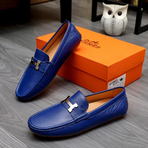 Wholesale Hermes Leather Shoes For Men #1231651 $68.00 USD, Wholesale Quality Replica Hermes Leather Shoes