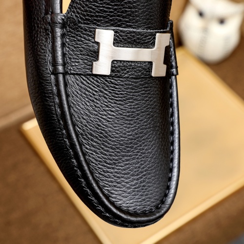 Replica Hermes Leather Shoes For Men #1231665 $68.00 USD for Wholesale