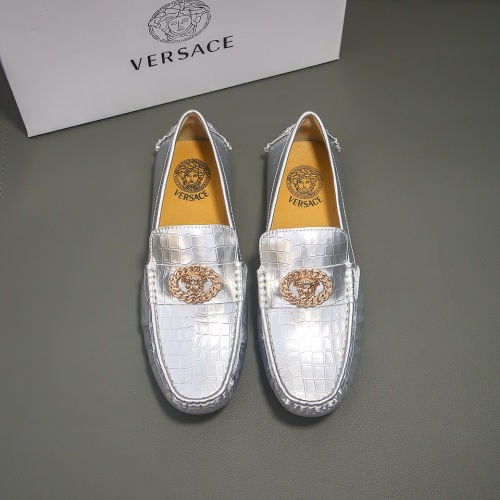 Wholesale Versace Leather Shoes For Men #1231689 $68.00 USD, Wholesale Quality Replica Versace Leather Shoes