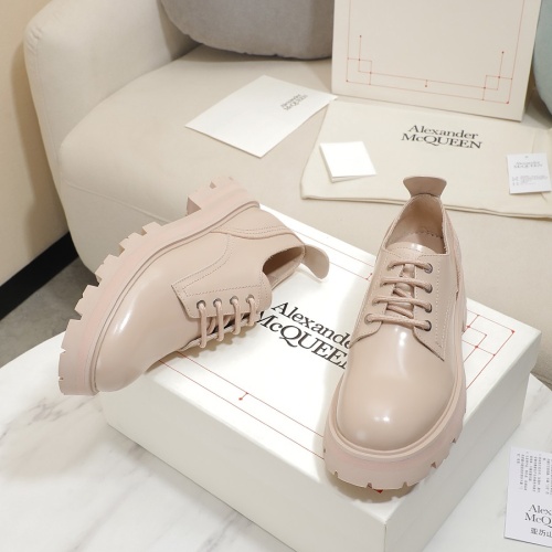 Wholesale Alexander McQueen Leather Shoes For Women #1231768 $105.00 USD, Wholesale Quality Replica Alexander McQueen Leather Shoes