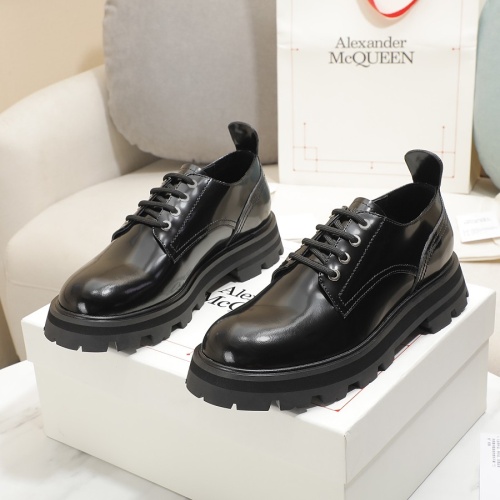 Wholesale Alexander McQueen Leather Shoes For Women #1231770 $105.00 USD, Wholesale Quality Replica Alexander McQueen Leather Shoes