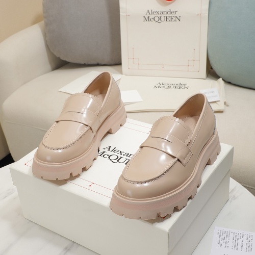 Wholesale Alexander McQueen Leather Shoes For Women #1231772 $105.00 USD, Wholesale Quality Replica Alexander McQueen Leather Shoes