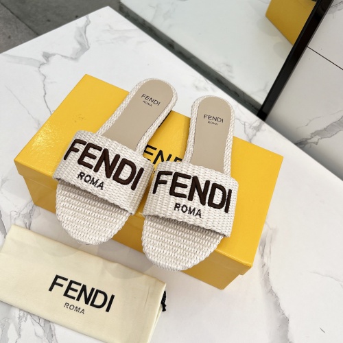 Wholesale Fendi Slippers For Women #1231804 $82.00 USD, Wholesale Quality Replica Fendi Slippers