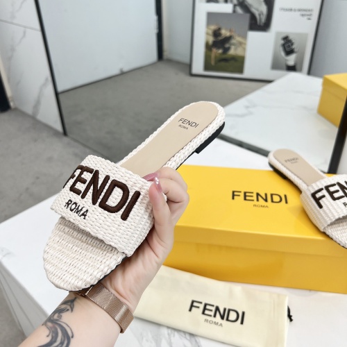 Replica Fendi Slippers For Women #1231804 $82.00 USD for Wholesale