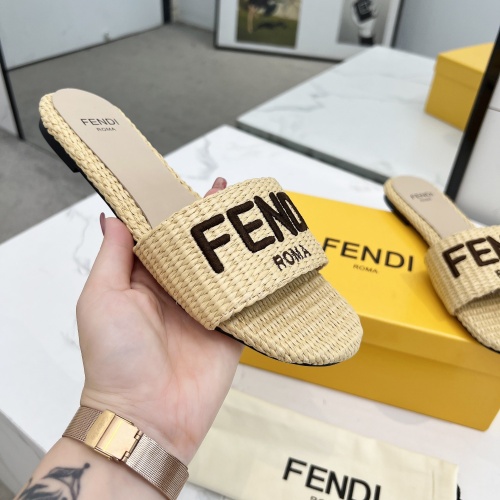 Replica Fendi Slippers For Women #1231805 $82.00 USD for Wholesale