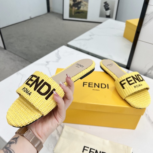 Replica Fendi Slippers For Women #1231806 $82.00 USD for Wholesale