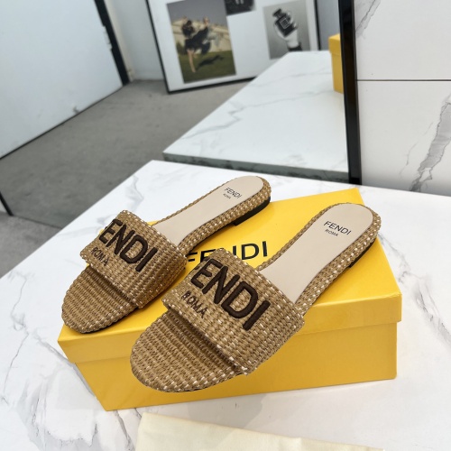 Replica Fendi Slippers For Women #1231807 $82.00 USD for Wholesale