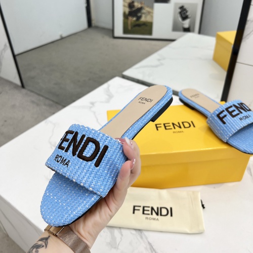 Replica Fendi Slippers For Women #1231809 $82.00 USD for Wholesale