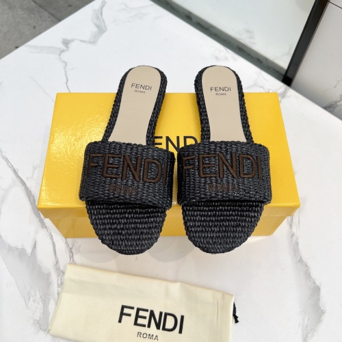 Wholesale Fendi Slippers For Women #1231810 $82.00 USD, Wholesale Quality Replica Fendi Slippers